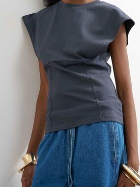 ASOS dark blue gray top size large